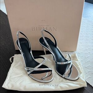 BNNW Alexandre Birman Tita 85 Silver Leather.
